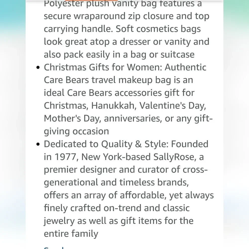 Care‎ Bears Plush Cosmetic Case